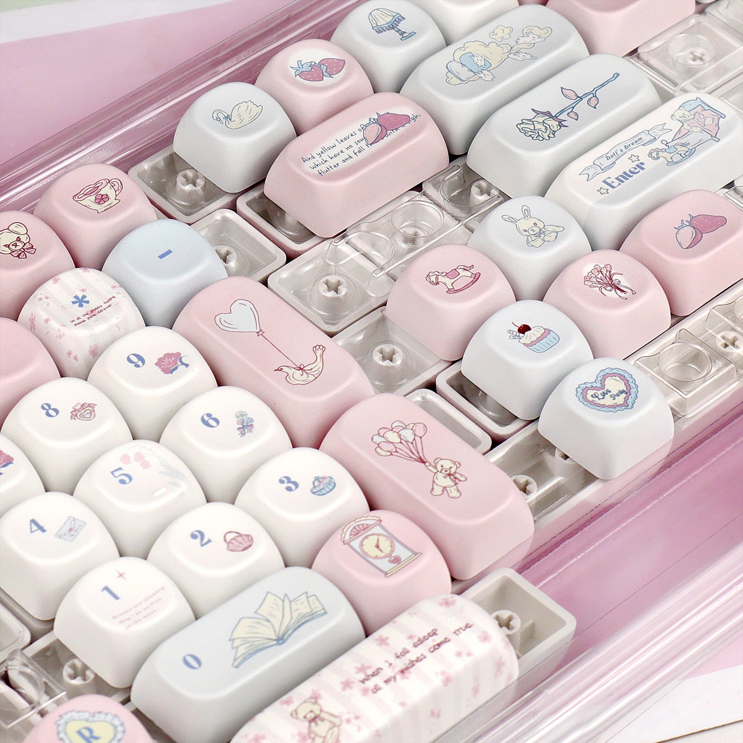 Cute Keycaps For Customizable Mechanical Keyboards, Perfect For Girls