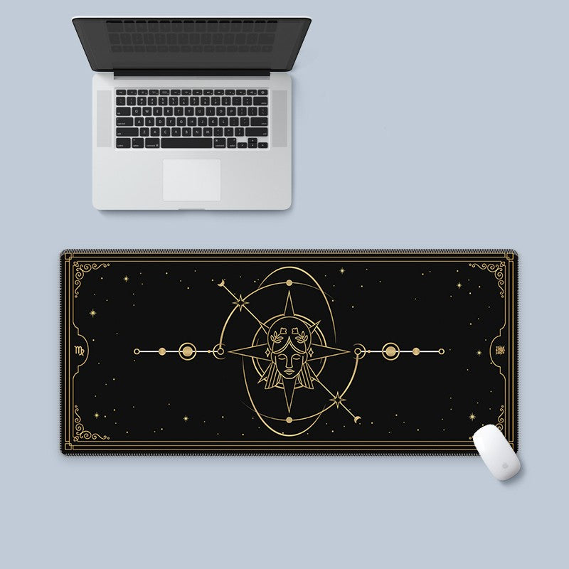 Art Mousepad Black Constellation Deskmat Mouse Pad Large Carpet Aesthetic Table Laptop Play Mats Mousepad Company Deskpad