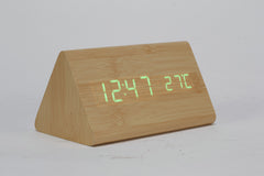 LED Mute Digital Alarm Clock | Wood Finish Desktop Timer