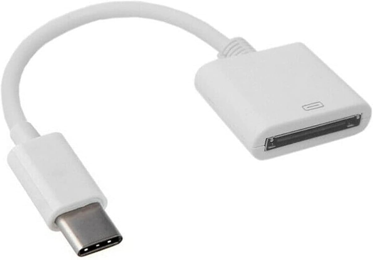 White for Apple 30pin Female to USB 3.1 Type-C USB-C Sync Data Charging Adapter Cable Cell Phone OTG Adapters USB Cables Accessories，Cables and Interconnects