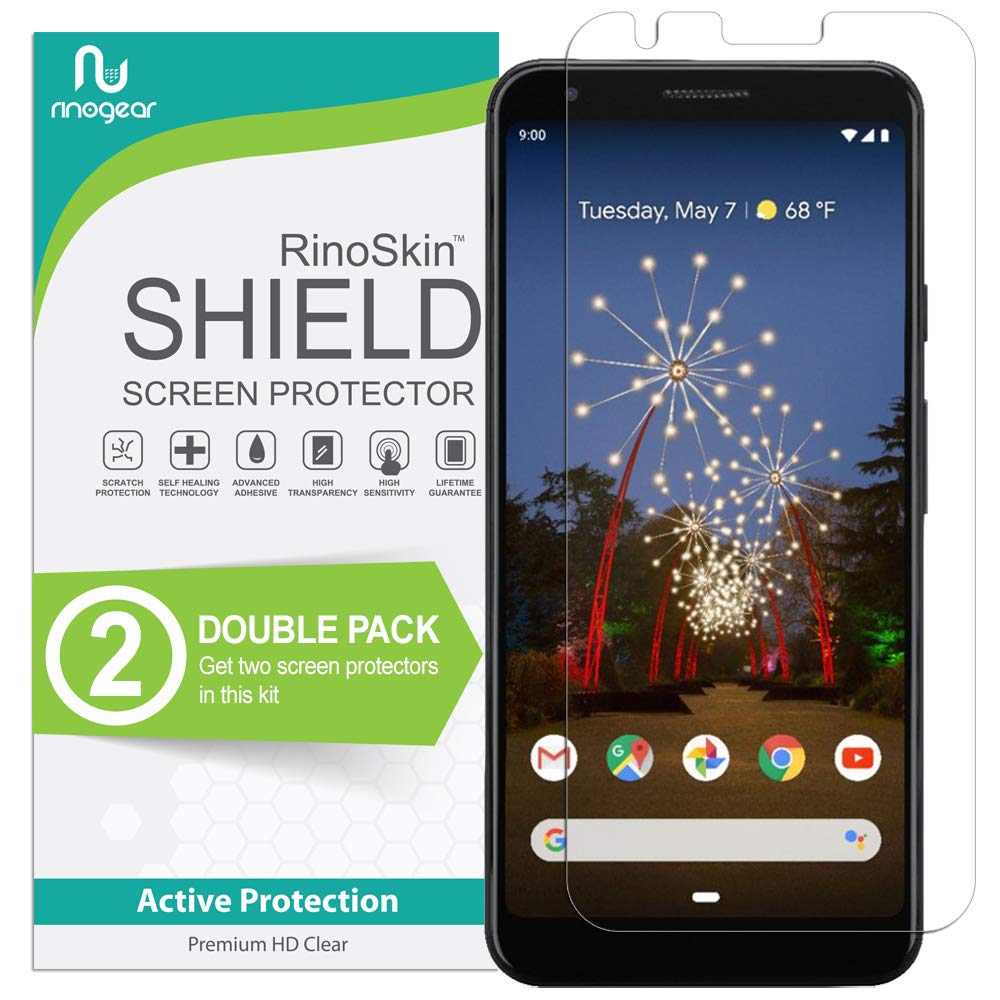 (2-Pack) Screen Protector for Google Pixel 3a XL Screen Protector [Flexible Clear Film] Case Friendly Accessories