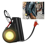 Wearable Power Bank Built-in Retractable Cables LED Flashlight Portable Charger 5000mAh USB-C Fast Charging 22.5W External Phone Battery Pack Compatible with iPhone Android Phone (Black)
